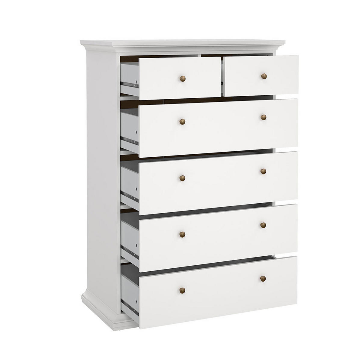 KOMMODE Weiß - Weiß, Holzwerkstoff (96/139/48cm) - ebuy24