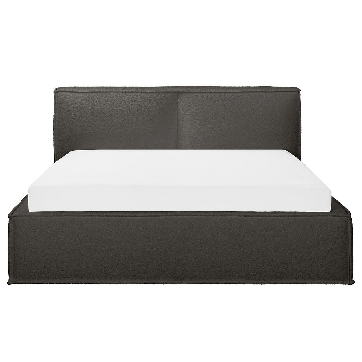 POLSTERBETT - Anthrazit, Textil (220/200cm) - home24