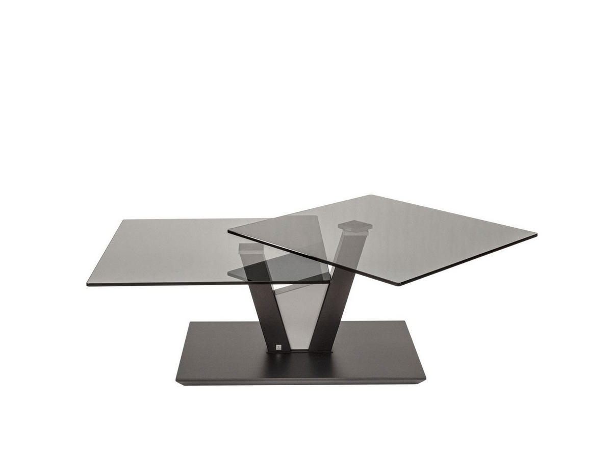 COUCHTISCH Cadance 97x65x43 Wohnzimmertisch Parsolglas/Grau/Anthrazit - Grau, Glas (118/65/43cm) - 58aufmkessel