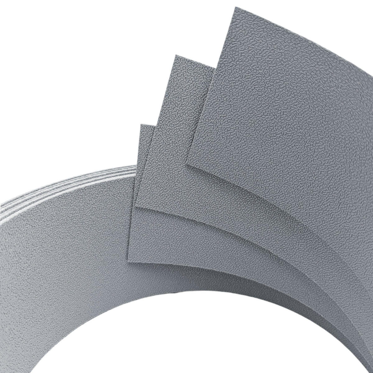 SICHTSCHUTZSTREIFEN Premium Akzentstreifen Set Drittel Fenstergrau 2,55m - Hellgrau, Kunststoff (255/6.3cm) - ZAUN|ZU