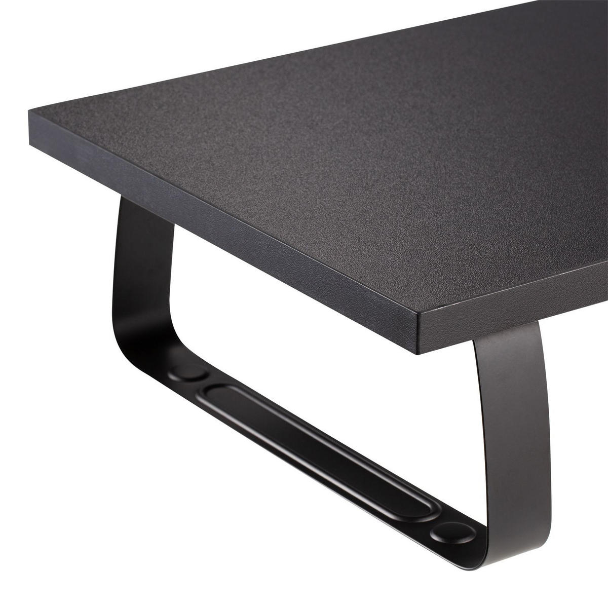 MONITORSTÄNDER MILFORD - Schwarz, Holzwerkstoff/Metall (26/100/12cm) - CARO-Möbel