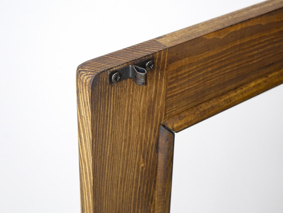 VITRINE aus Massivholz Rustyk 3 - Dunkelbraun/Schwarz, Holz (90/190/40cm) - Seart