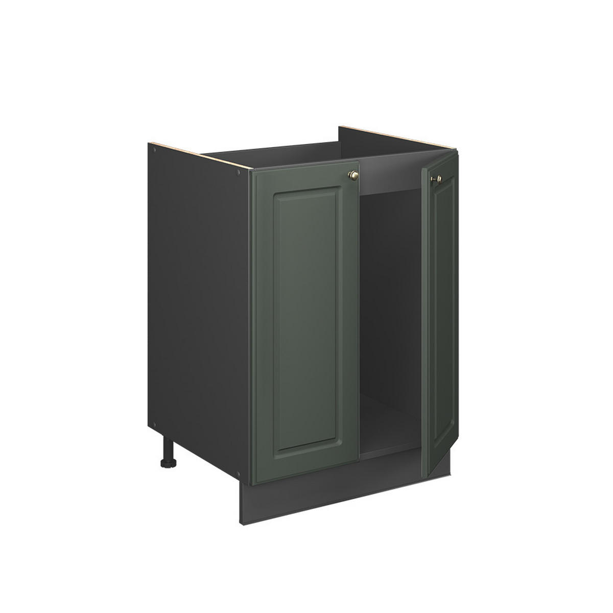 SKŘÍŇKA POD DŘEZ Fame-Line, Zelená zlatá země/Antracit, 60 cm - antracitová/zelená barva, kompozitní dřevo (60/82/60cm) - Vicco