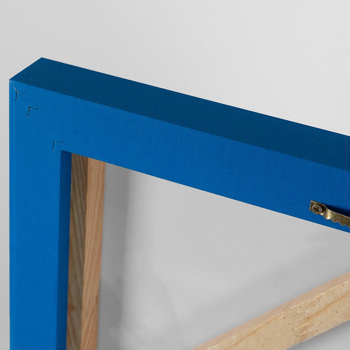 GEMÄLDE Löwengrazie Schattenfugenrahmen Blau 140x100 cm - Blau, Holz (140/100cm) - YS-art gallery
