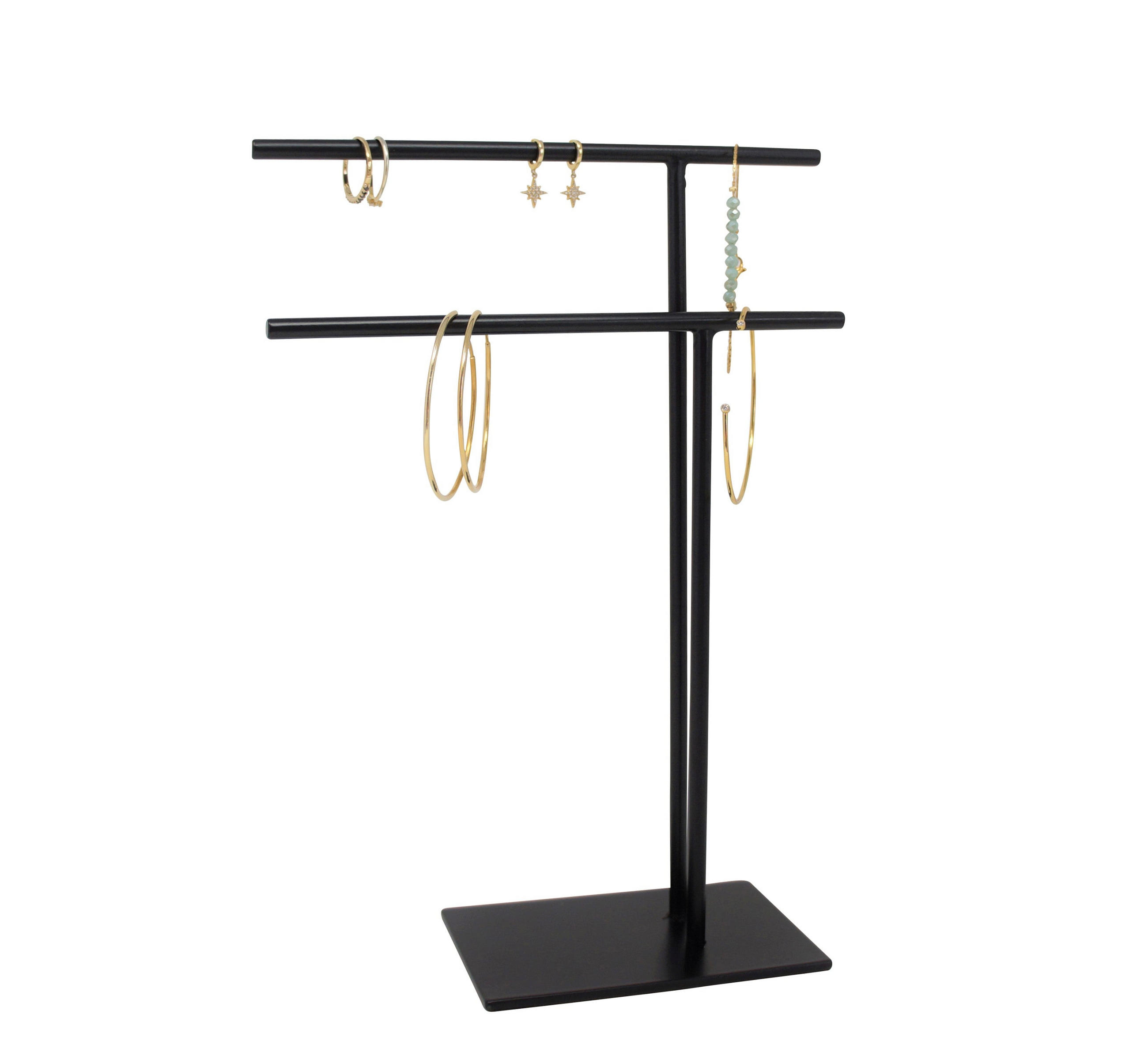 SCHMUCKSTÄNDER Butik aus Eisen in Schwarz 25/18,5 cm - Schwarz, Metall (18.5/7/25cm) - LaLe Living
