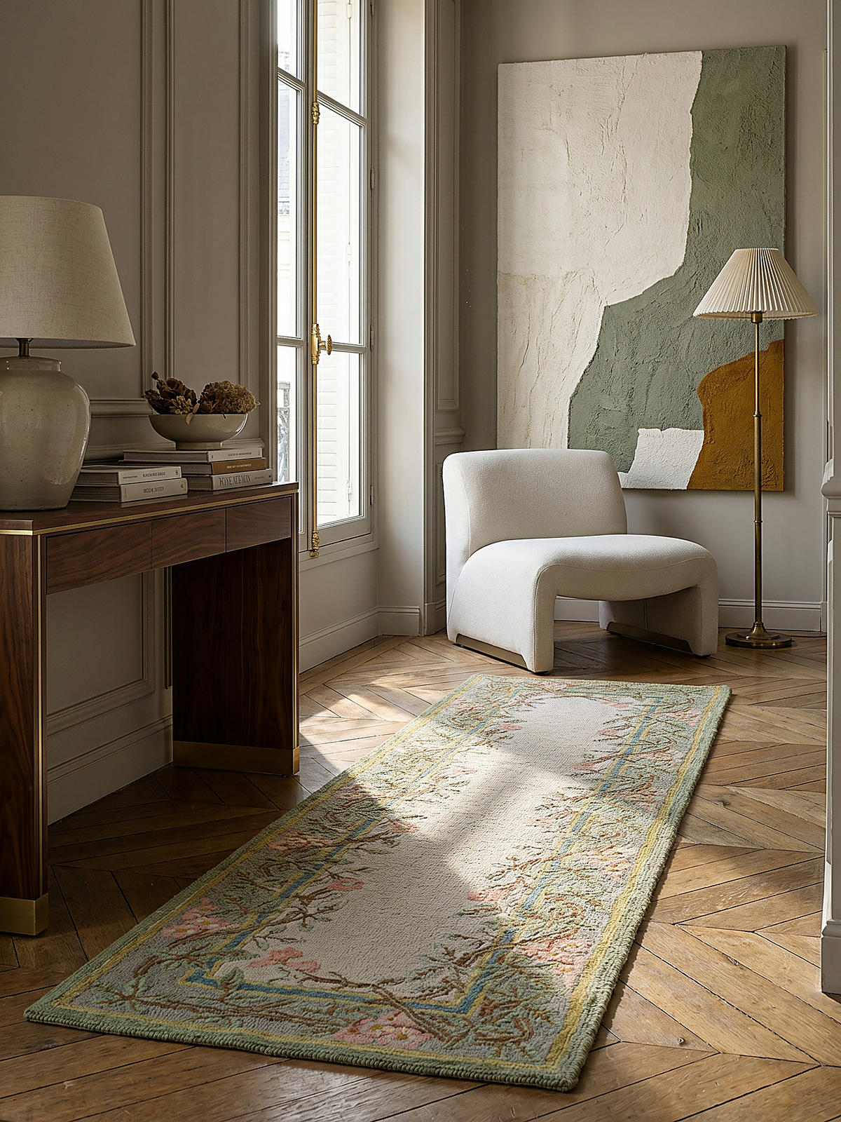 TEPPICH aus Wolle SOAR in Bunt, floral, 80 x 300 cm - Multicolor, Textil (80/300cm) - KADIMA DESIGN