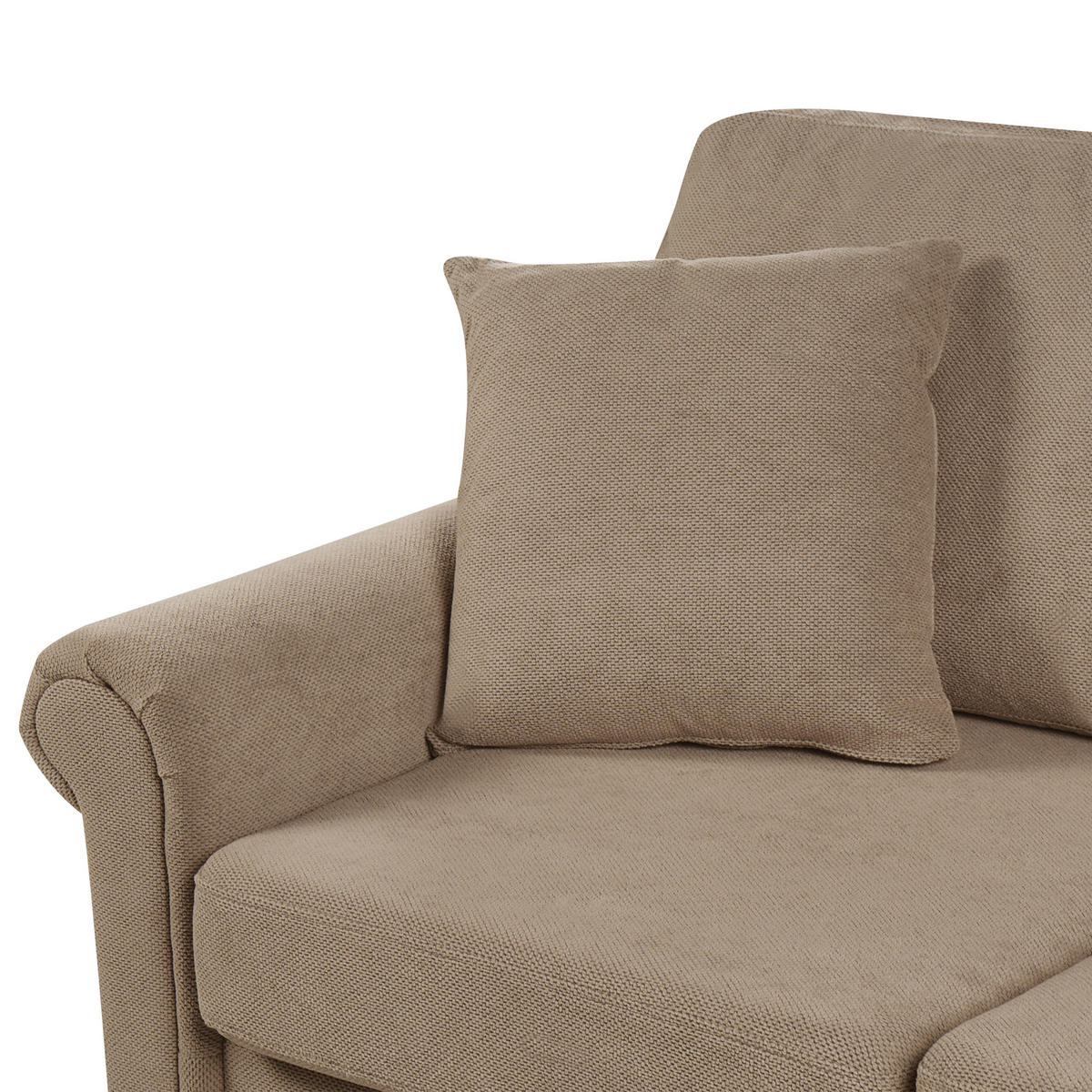 2-SITZER-SOFA Stoff Braun Ginnerup - Braun, Textil (154/84/76cm) - Beliani
