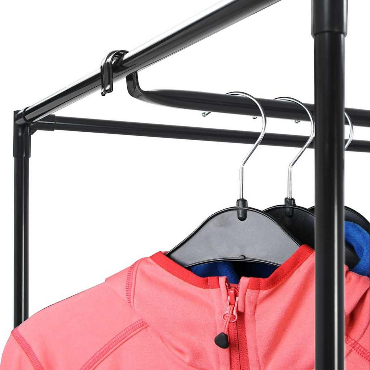 STOFFSCHRANK mit Reißverschluss 75/50/160 cm Schwarz - Schwarz, Textil (50/160/75cm) - vidaXL