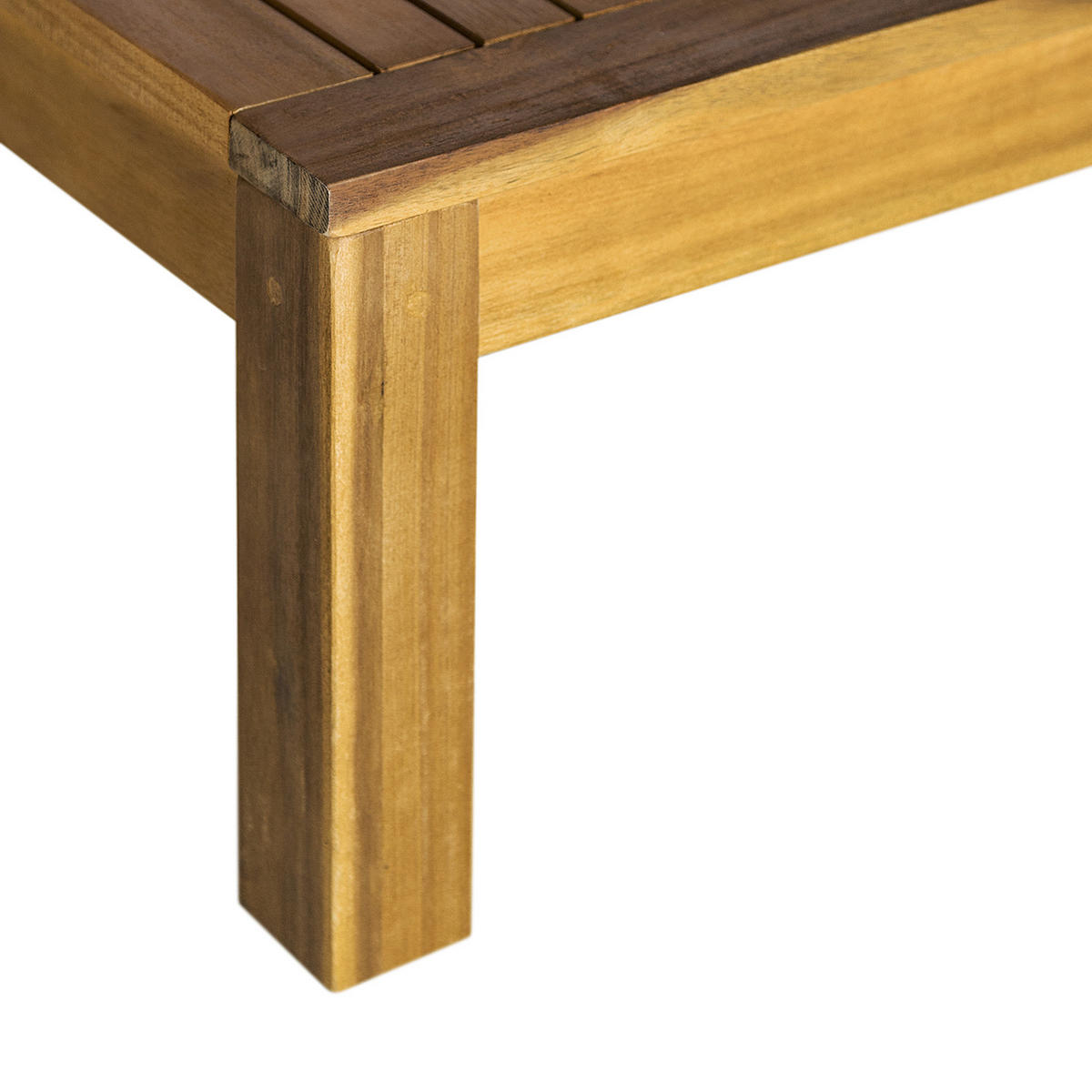 LOUNGEHOCKER - Webstoff / Akazie massiv - Anthrazit, Holz/Textil (60/38/60cm) - home24
