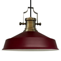 PENDELLEUCHTE Asletl 40/30 cm - Dunkelrot, Metall (40/30cm) - Bamyum
