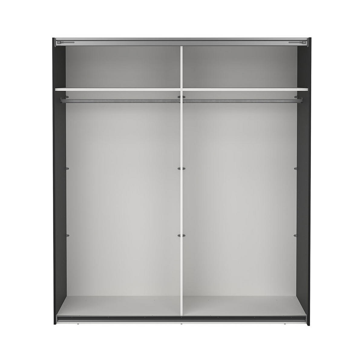 SCHIEBETÜRENSCHRANK, Catania, Schwarz, Holzwerkstoff, 179 x 67 x 201 cm - Schwarz, Holzwerkstoff (179/201/67cm) - ebuy24