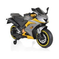 ELEKTROMOTORRAD Motocross grau MP3-Funktion Bluetooth Stützräder Lichter - Grau, Kunststoff (120/60/74cm) - Moni