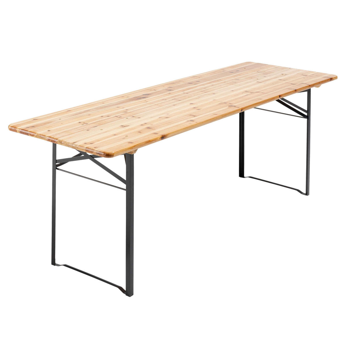 BIERTISCHGARNITUR 5er-Set, Holzfarbe - Braun, Holz - Oviala