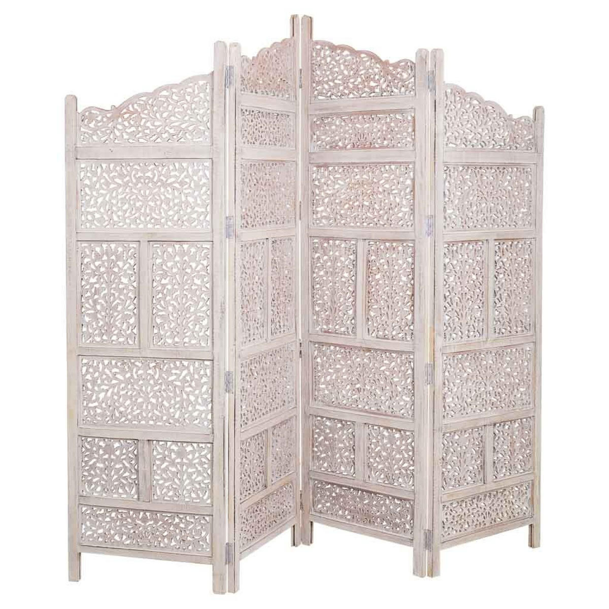 PARAVENT aus Holz, weiß, 2x180cm - Weiß, Holz (200/180/2.5cm) - Wanderlust