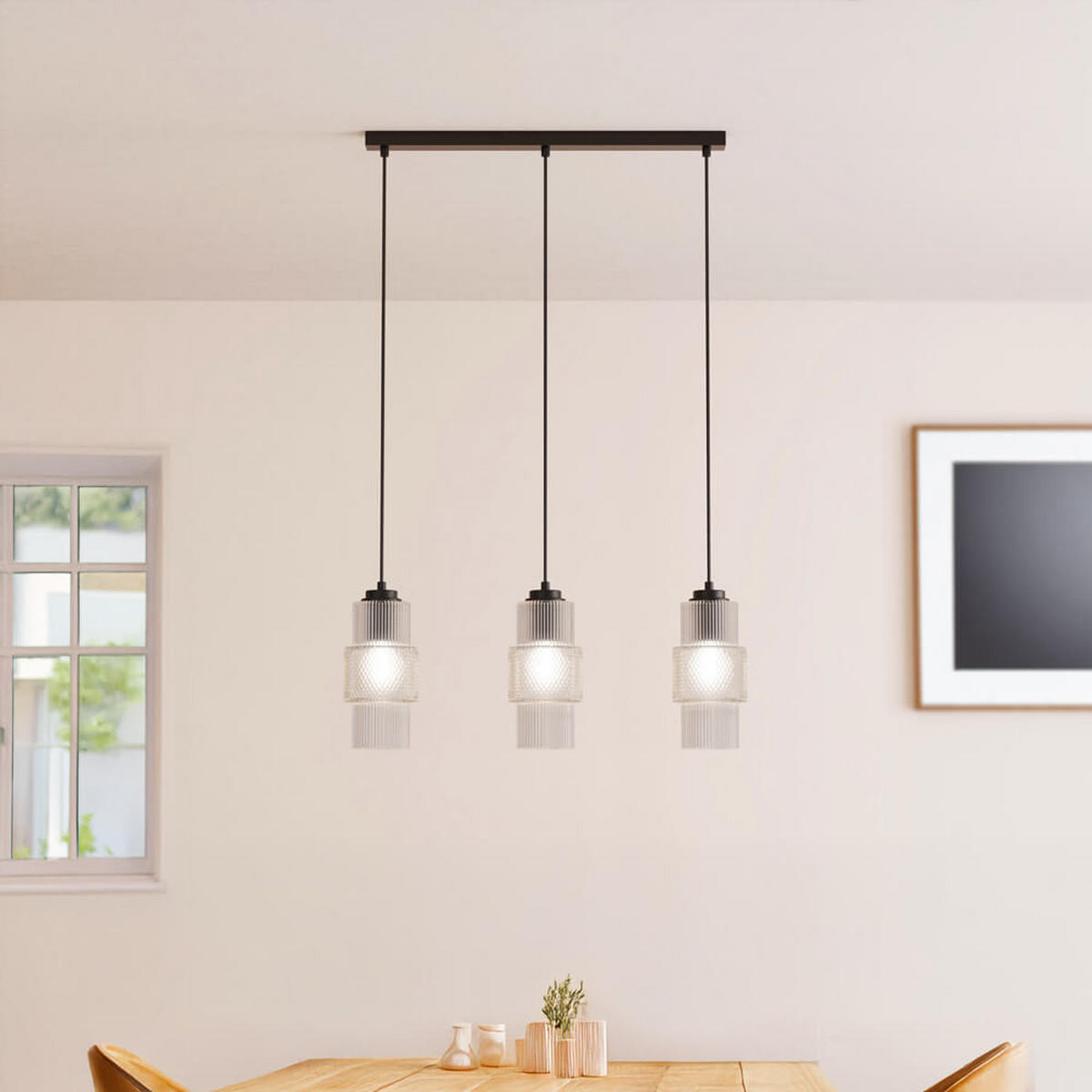 HÄNGELEUCHTE YUKI - Transparent, Hängeleuchte - Transparent, Glas (4/62.5/120cm) - Home Deluxe