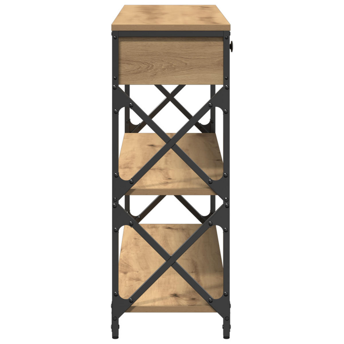 KONSOLE Tisch Artisan-Eiche 100/28/75 Cm - Braun, Holzwerkstoff (100/28/75cm) - vidaXL