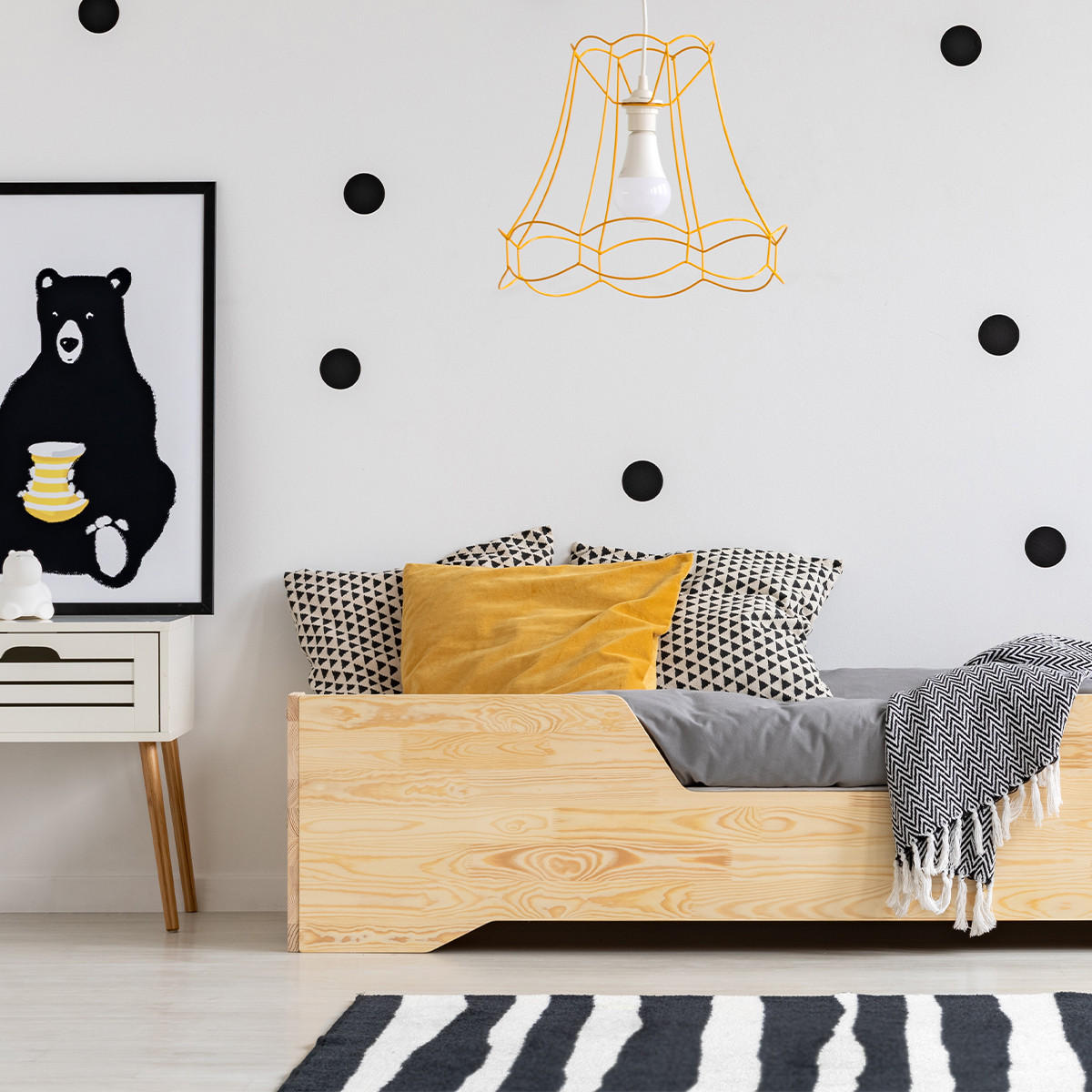 POSTEL 90/200 Maxine Přírodní dřevo - hnědá, dřevo (90/200cm) - Petits-meubles