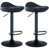 BARHOCKER 2er Set Alice schwarz - Schwarz, Kunststoff/Metall (39/90/40cm) - TPFLiving