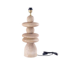TISCHLAMPE Callain Beige 20/20/45cm - Beige, Holz (20/20/45cm) - PTMD Collection