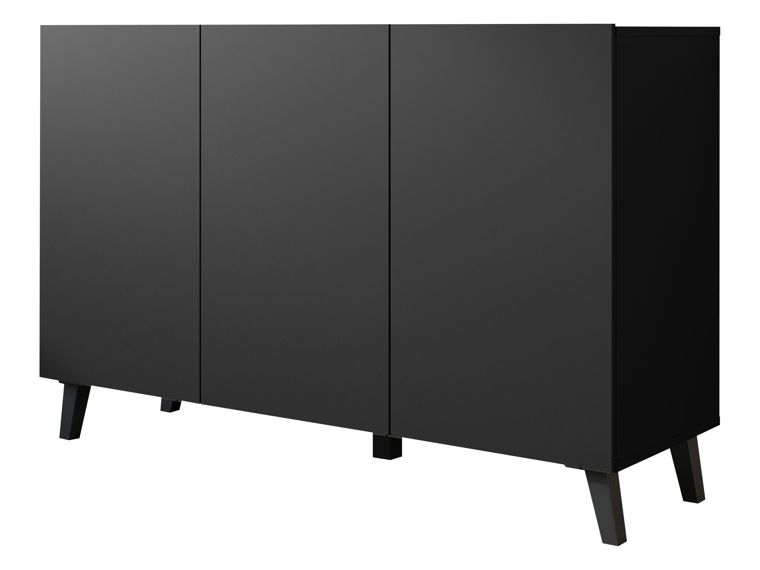 KOMMODE Phuket 120 - Schwarz/Graphitfarben, Holzwerkstoff/Kunststoff (120/76/39cm) - MIRJAN24