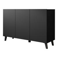 KOMMODE Phuket 120 - Schwarz/Graphitfarben, Holzwerkstoff/Kunststoff (120/76/39cm) - MIRJAN24
