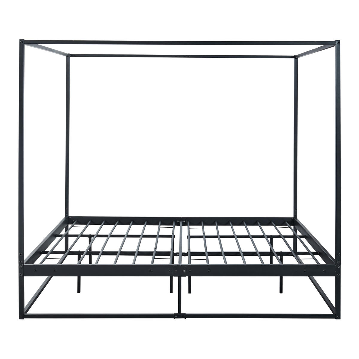 HIMMELBETT Kristianstad - Schwarz, Metall (180/200cm) - [en.casa]