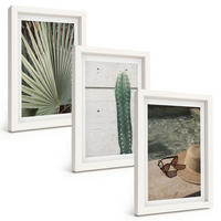 BILDER SET 3er Set - 20x30 cm Weißer Rahmen - Zubehör für tropische Pflanzen - Weiß, Kunststoff (20/30cm) - TULUP
