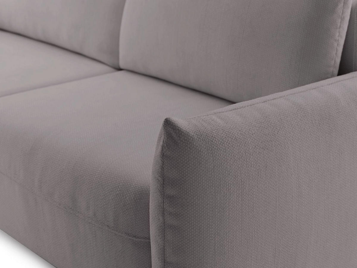 SCHLAFSOFA Theolla Greige - Taupe/Schwarz, Textil/Metall (248/97/111cm) - Selsey