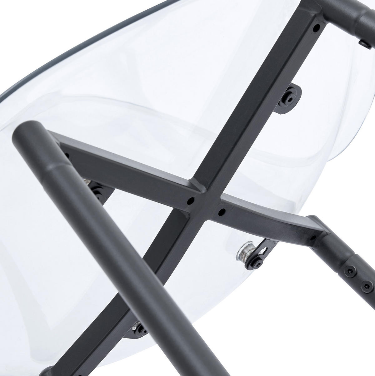 BARHOCKER 68,5/48/47 cm Schwarz mit transparentem Kunststoffsitz - Schwarz, Kunststoff (45/102/51cm) - MIVRAY