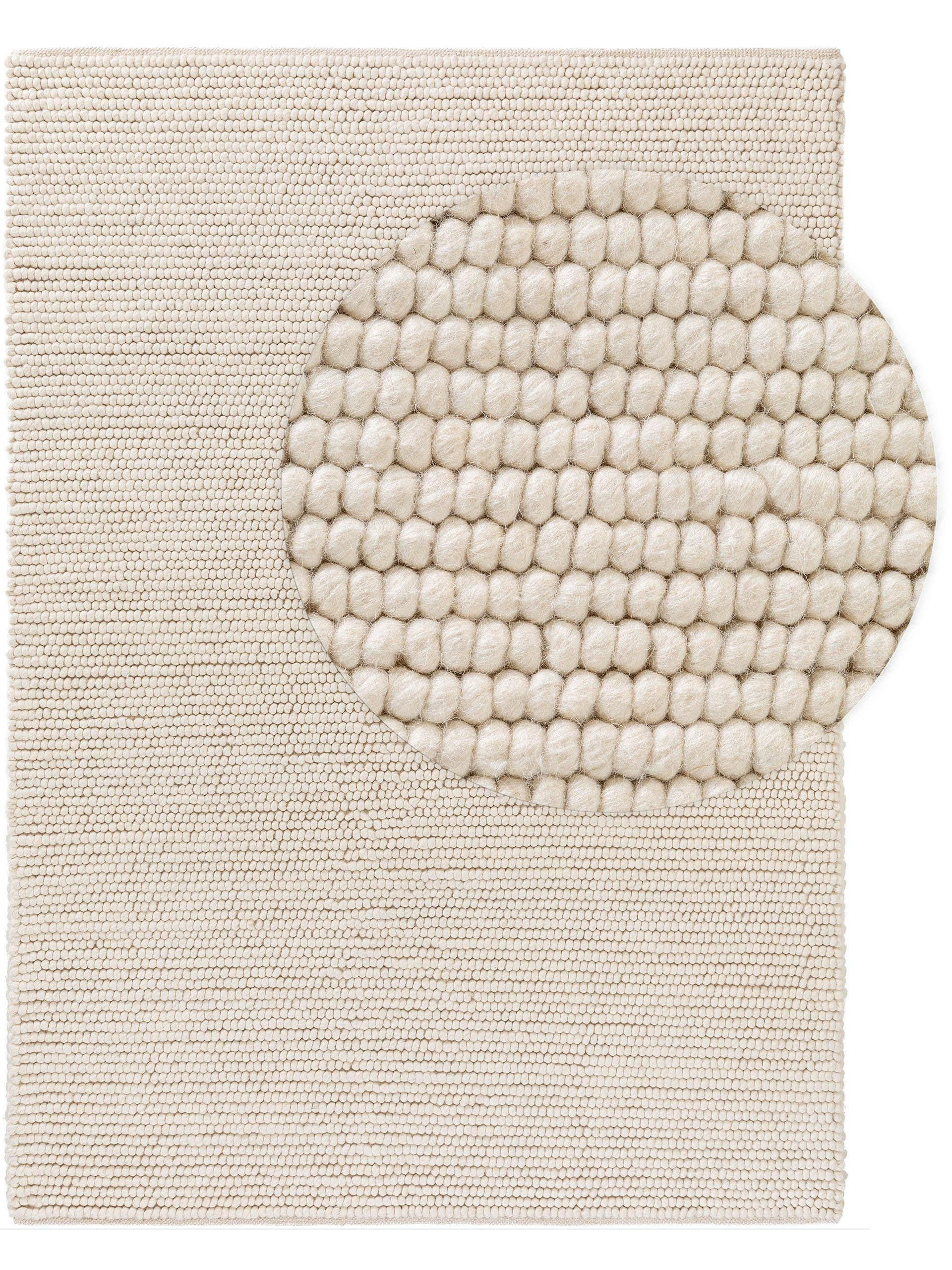 WOLLTEPPICH Beads Cream 160x230 cm - Creme, Textil (160/230cm) - benuta Pure
