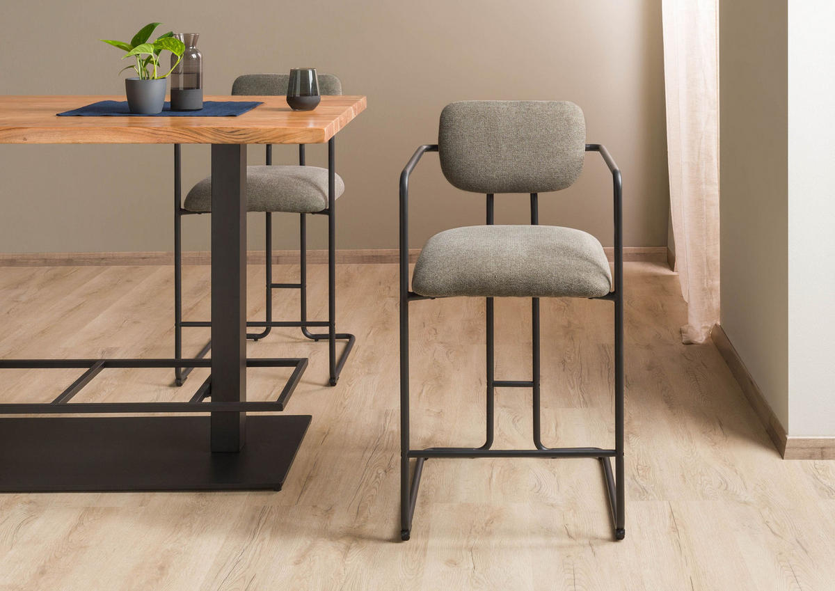 STUHL 100% Polyester 49 x 56 x 94 cm hellbraun POLSTERSTÜHLE - Braun, Kunststoff (49/94/56cm) - Massivmoebel24