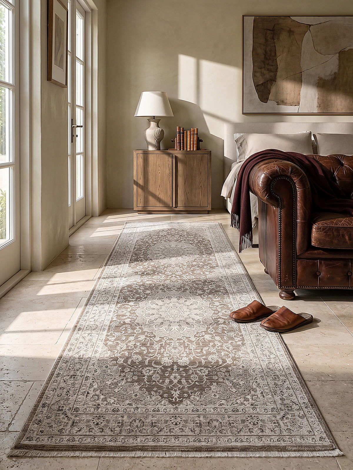 TEPPICHLÄUFER Orientalisch SCRIVIA Polypropylen Braun 80 x 150 cm - Braun, Textil (80/150cm) - KADIMA DESIGN