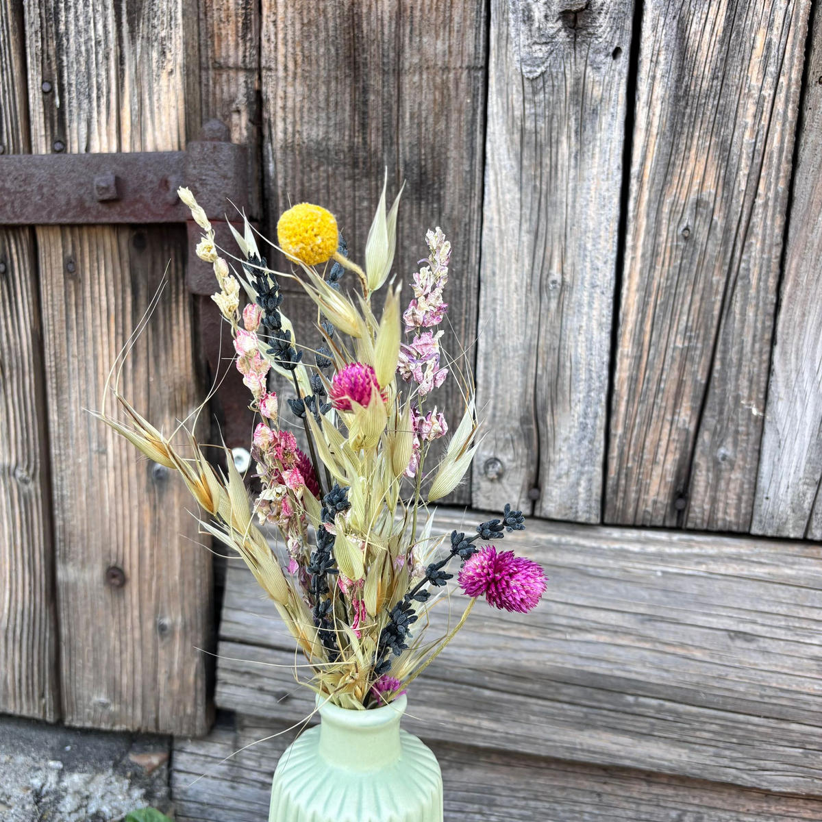 WIESENGLÜCK Mini - Natürlicher Trockenblumenstrauß in beige-rosa - Beige, Naturmaterialien (30cm) - Lykke & You