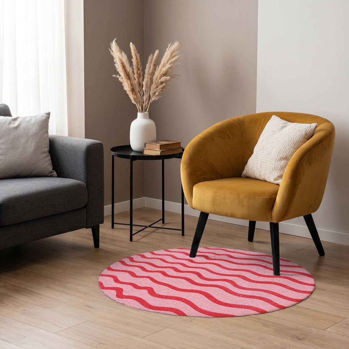 KOBERCE - Hravé - vzor - červená - 90x90 cm - červená, textil/plast (90/0.4cm) - OnlyWow