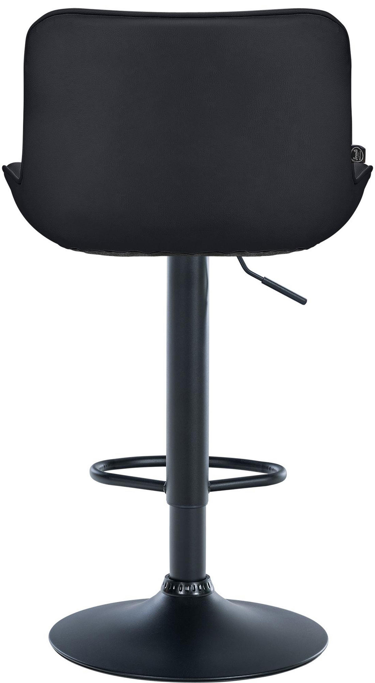 BARHOCKER 2er Set Vulcano Kunstleder schwarz schwarz - Schwarz, Kunststoff/Metall (49/106/51cm) - TPFLiving