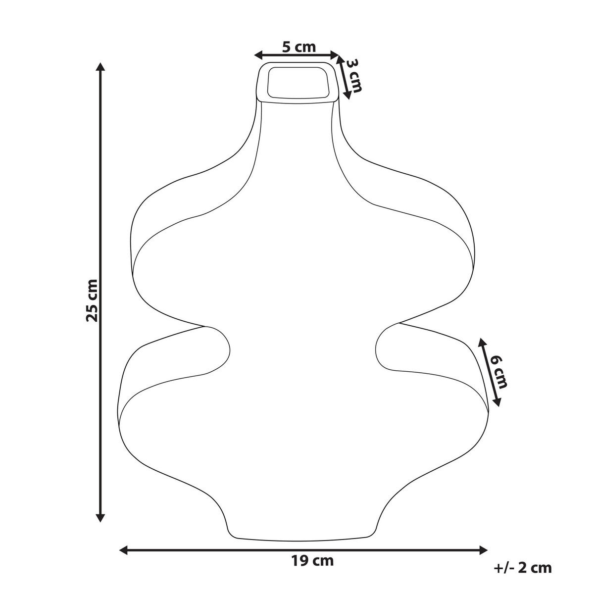 BLUMENVASE Porzellan schwarz Argos - Schwarz, Keramik (25cm) - Beliani