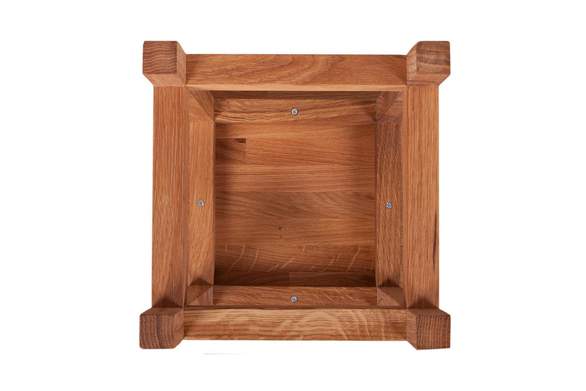 BLUMENSTÄNDER Maxi Platte 2cm Eiche 30x30x40cm - Eichefarben, Holz (30/30/40cm) - DELUKE