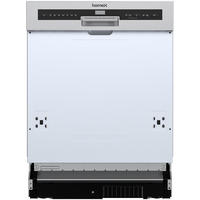 GESCHIRRSPÜLER teilintegrierbar 60 cm, Einbau Spülmaschine - 14 Maßgedecke, 7 Programme, AquaStop, 44 dB - Silberfarben, Kunststoff/Metall (59.8/81.5/57cm) - homeX