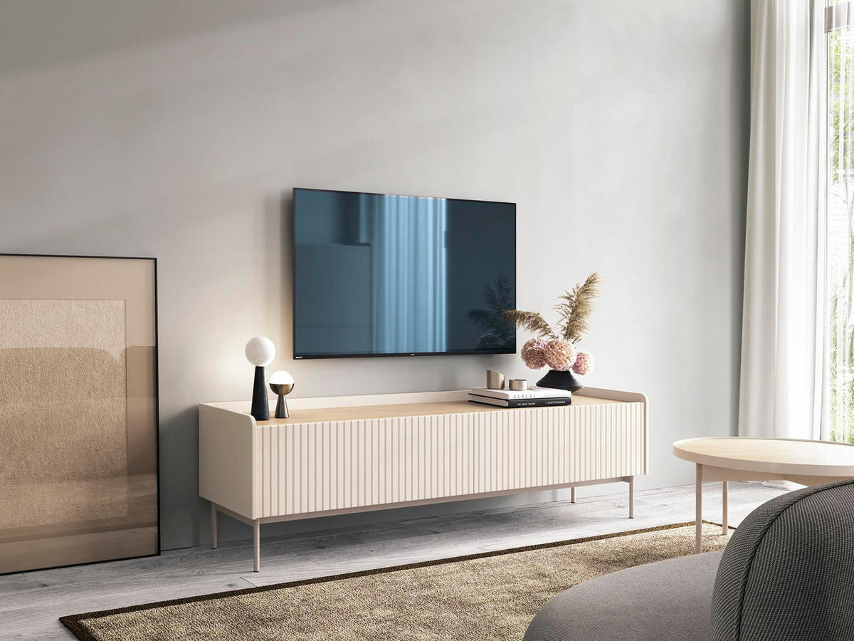 TV-SCHRANK Levant 181 Beige, Tv-Tisch - Beige, Holzwerkstoff (181/50/38cm) - Bettso