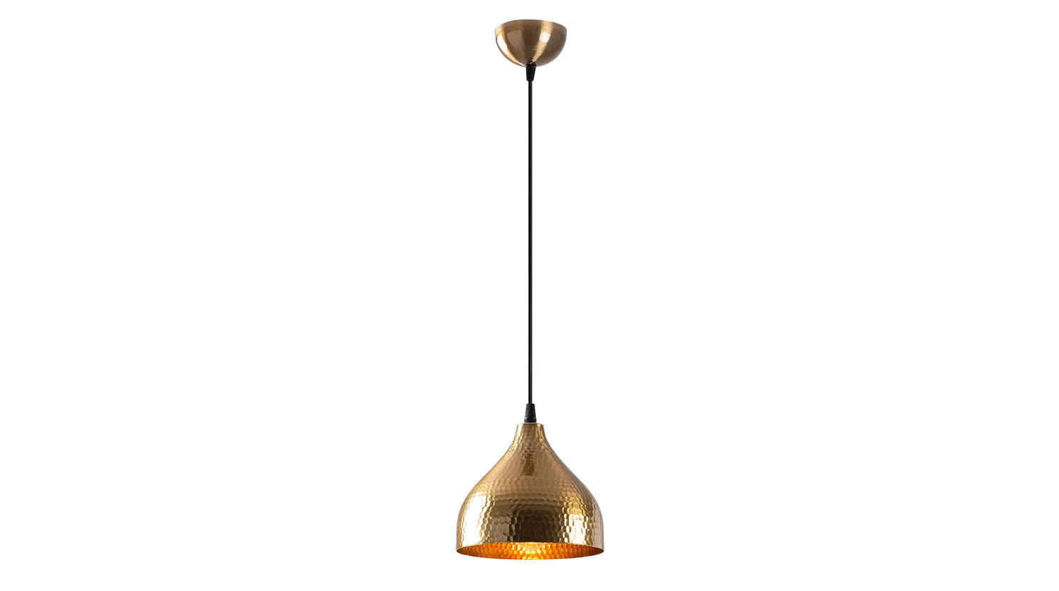 HÄNGELAMPE CORTINA Bronze Metall - Bronzefarben, Metall (18/18/114cm) - KAWOLA