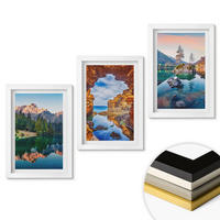 WANDBILDER 3er-Set - 20x30 cm Weißer Rahmen - Spiegelungen der Felsen in Bergseen - Weiß, Kunststoff (20/30cm) - ArtPrintCave