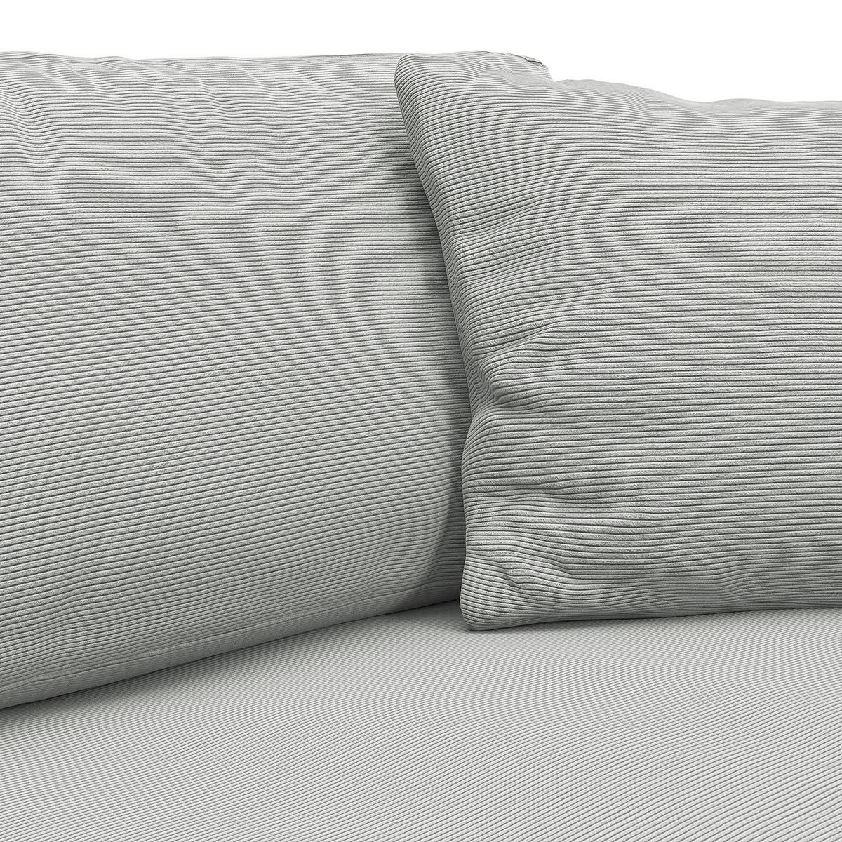 ECKSOFA mit Longchair - Schwarz/Grau, Kunststoff/Textil (238/183cm) - home24