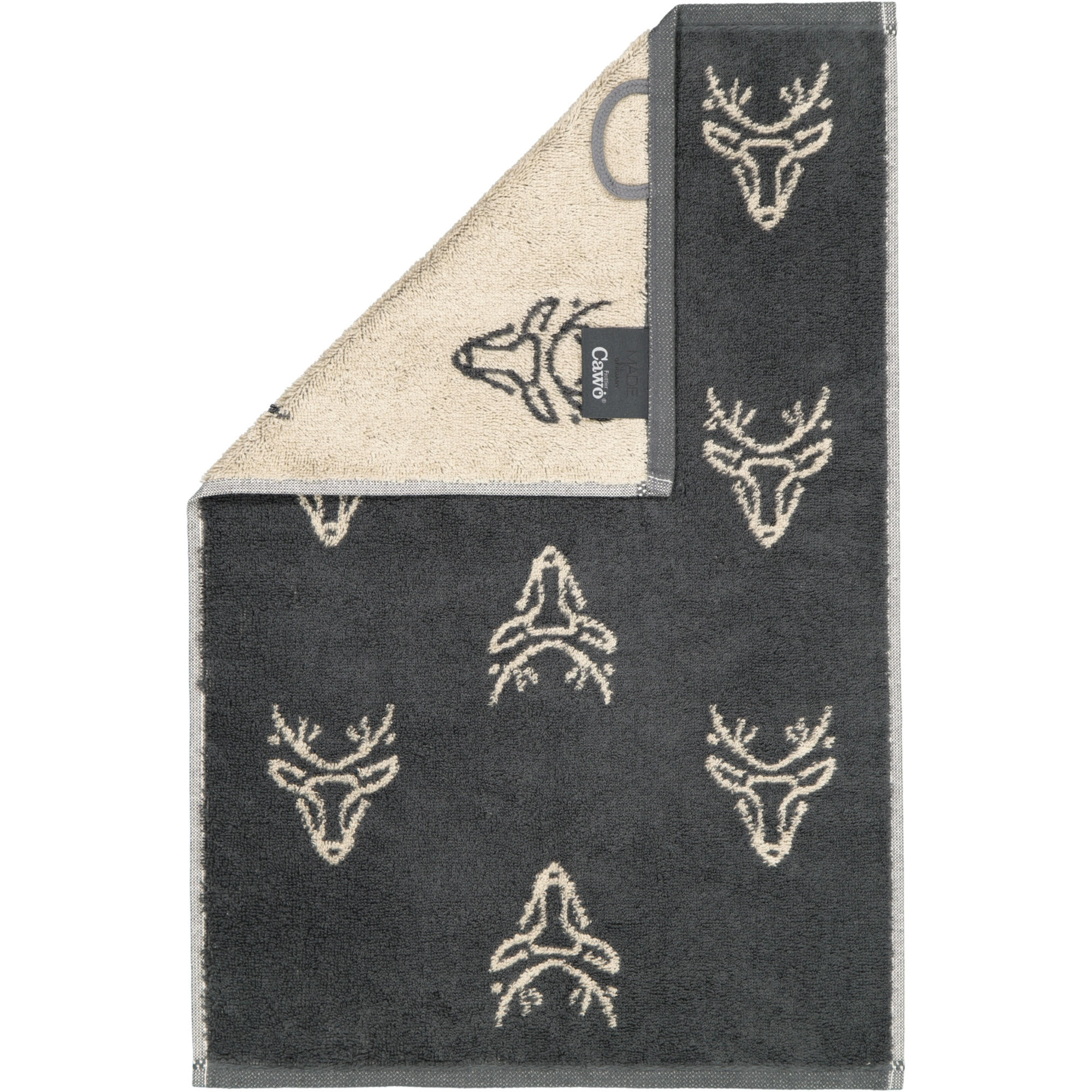 GÄSTETUCH ALPENCHIC EDITION ALLOVER 6229 GRANIT - 73 - Grau, Textil (30/50cm) - Cawoe