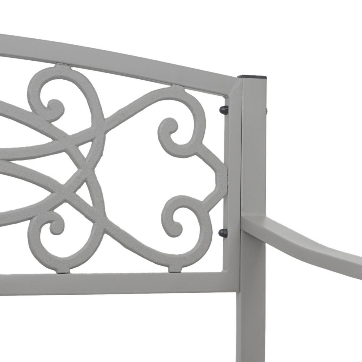 GARTENBANK Grau - Grau, Metall (127/87/58cm) - MCW