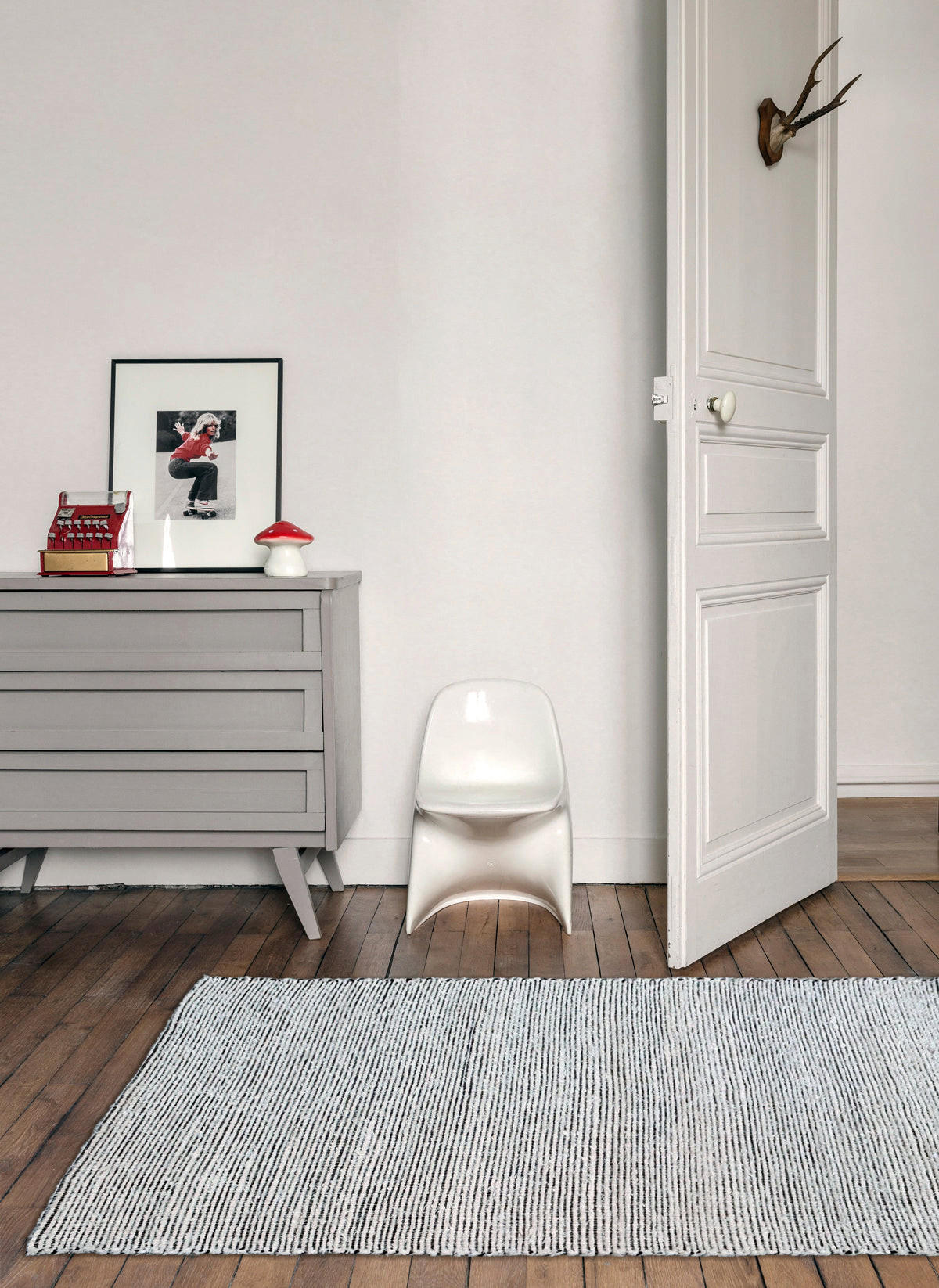 TEPPICH aus recycelter Baumwolle handgewebt grau - Grau, Naturmaterialien (160/230cm) - AFK Living