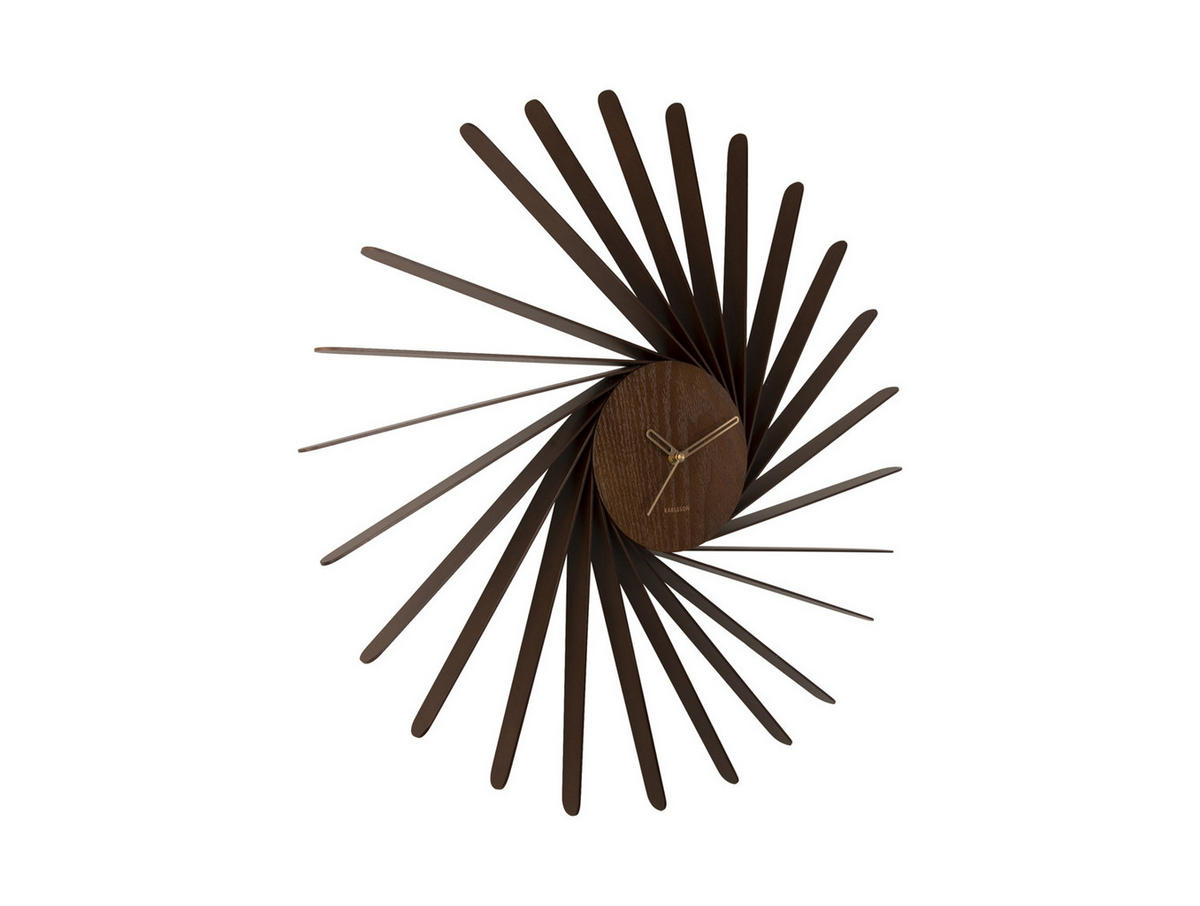WANDUHR Helix Braun 68/6.5/68 cm - Braun, Holz (6.5/68/68cm) - Karlsson