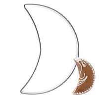 AUSSTECHFORM Halbmond 6 cm Silber - Silberfarben, Metall (3.7/1.5/6cm) - Orion 