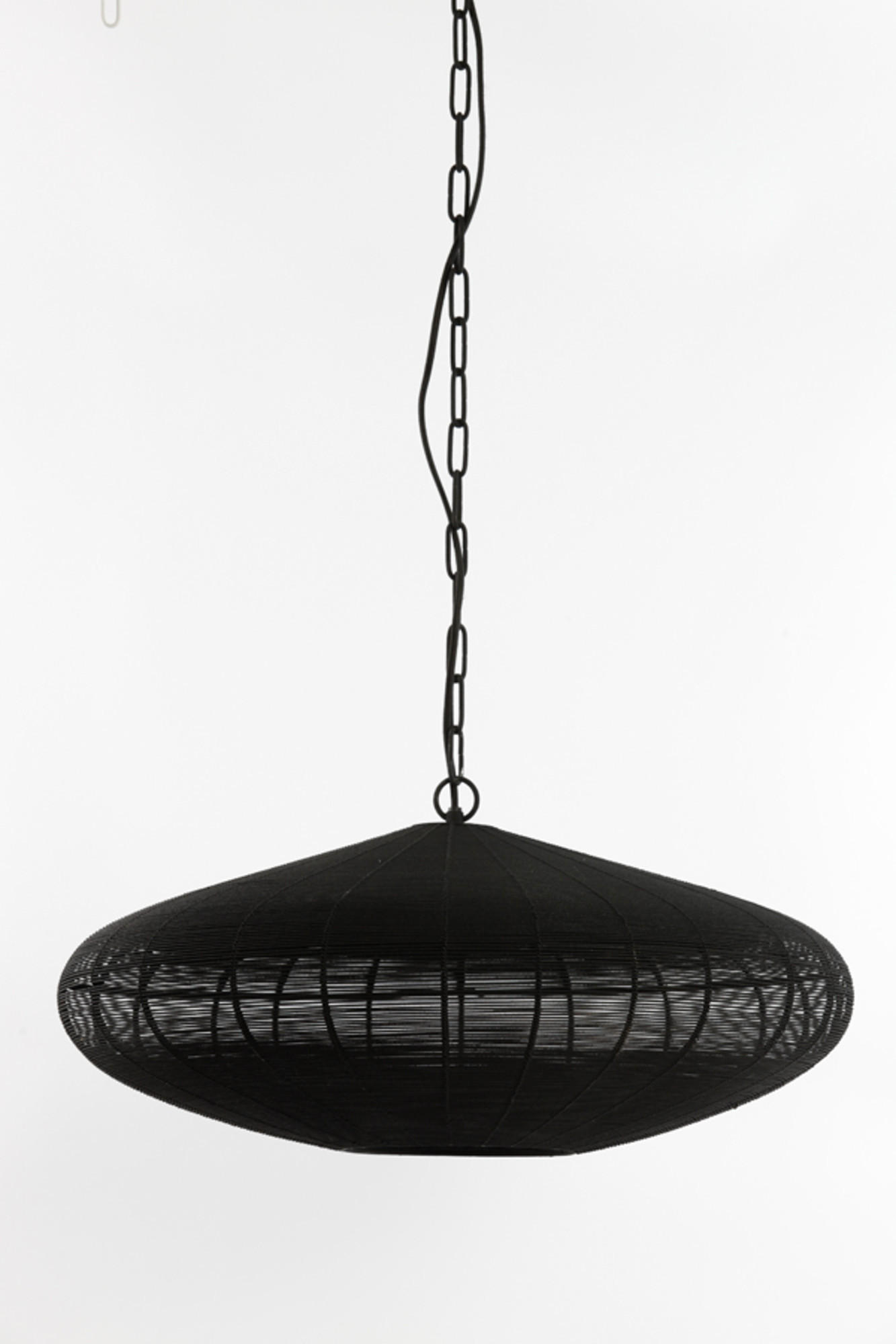 HÄNGELAMPE Bahoto Schwarz Ø60/23 cm - Schwarz, Metall (60/60/23cm) - Light & Living