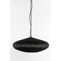 HÄNGELAMPE Bahoto Schwarz Ø60/23 cm - Schwarz, Metall (60/60/23cm) - Light & Living