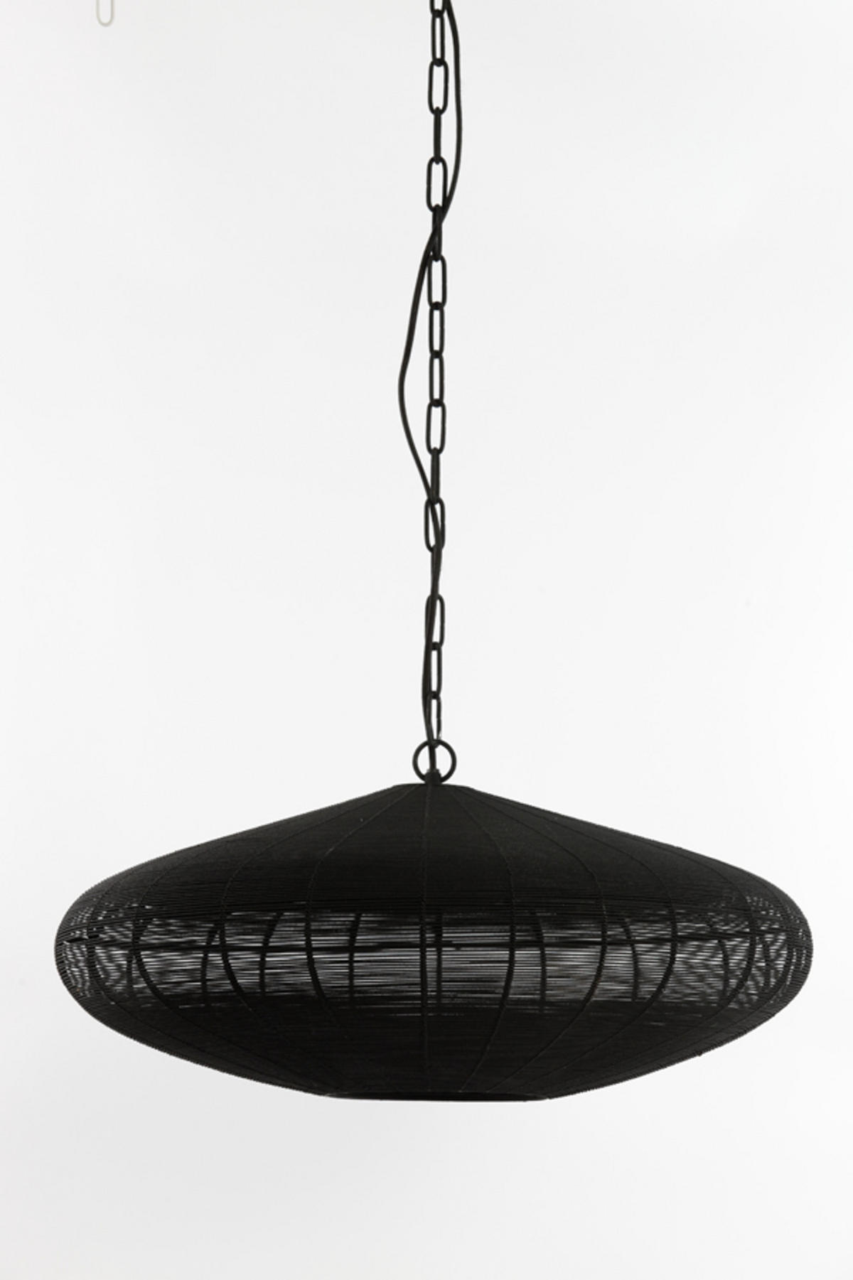 HÄNGELAMPE Bahoto Schwarz Ø60/23 cm - Schwarz, Metall (60/60/23cm) - Light & Living